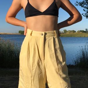 Pastel yellow shorts